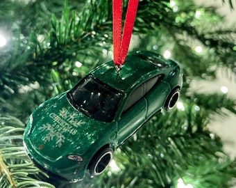 Personalized Laser-Engraved Hot Wheels / Matchbox Christmas Ornament – Custom Name or Message Keepsake