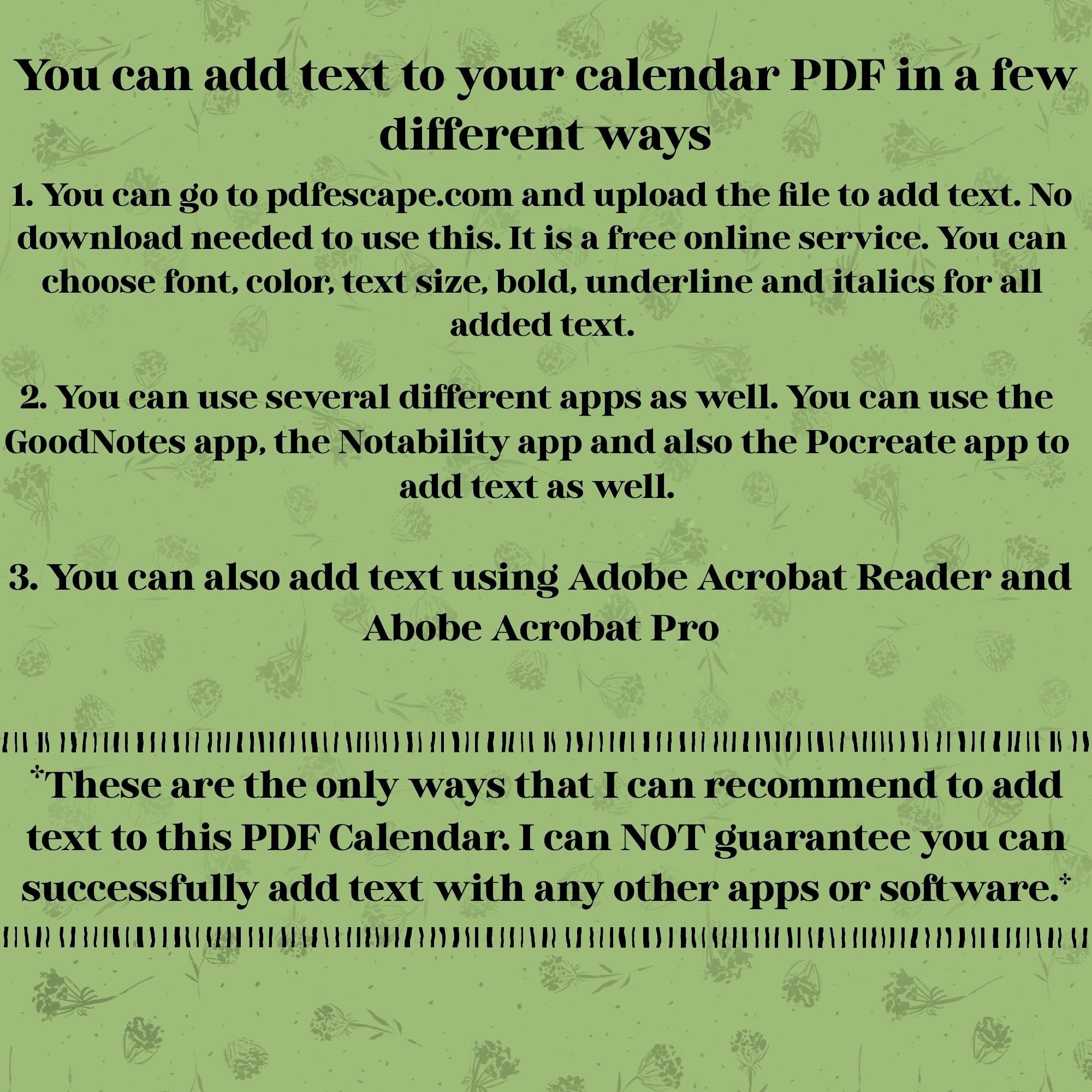 EDITABLE Monthly 2025 Printable Calendar Vertical Planner Calendar