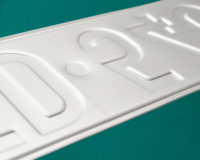 Targa Italiana Personalizzata - Replica Con Testo A Scelta, Effetto Catarifrangente - Foto 10