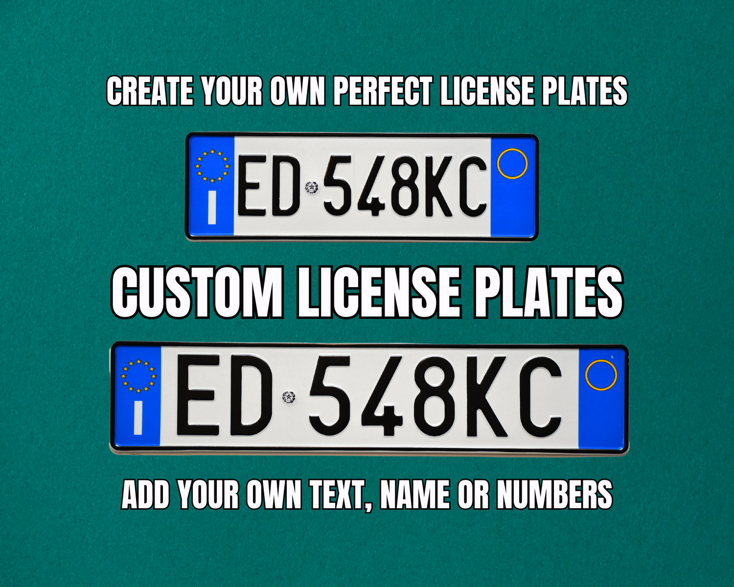 Create your own car cheap plate
