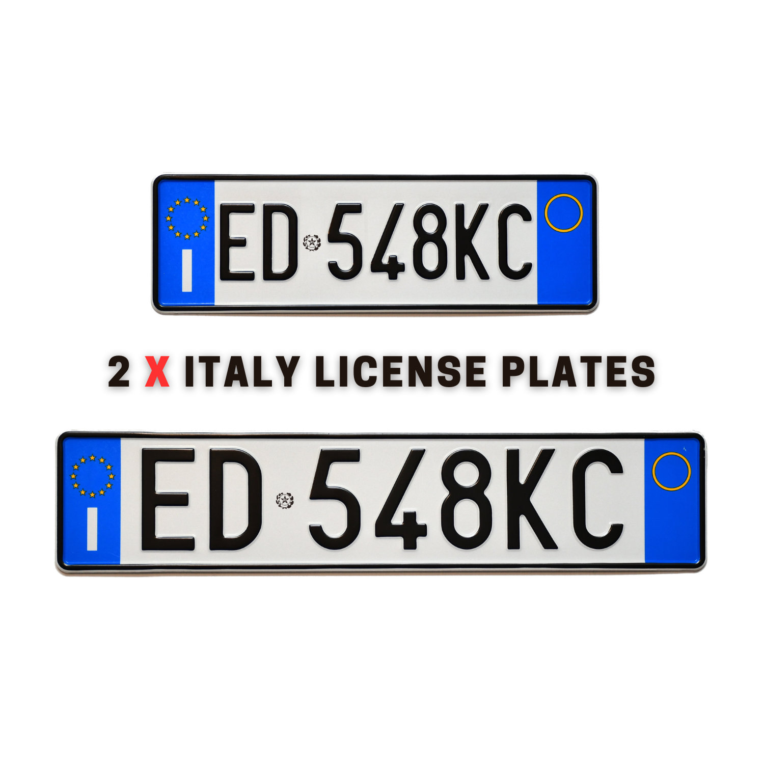 Set Italy License Plates With YOUR TEXT / Personalized Italian Etsy