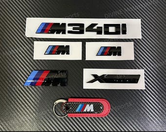 BMW 340i Gloss Black Emblem Set: M Performance, XDrive, F30 G20