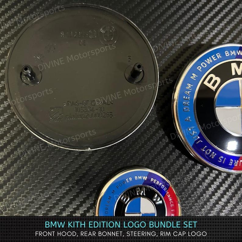 Kith Emblem 7 Logos BMW Kith Edition Logo Emblem Hood Trunk 1 X 74mm 1 X 82mm 4 X ...