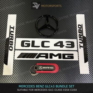 Mercedes Benz GLC43 X254 2022-2024 Bundle Pack Emblem Gloss Black AMG Turbo Electrified