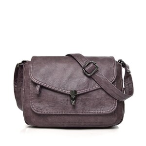 Sac en cuir véritable de haute qualité, sacs à bandoulière de luxe pour femme, sacs à bandoulière pour femme. Retro Purple