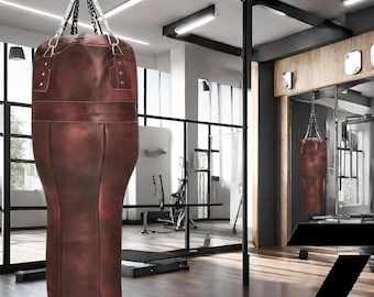 Sacco da boxe Uppercut in pelle di vacchetta fatto a mano, allenamento pesante