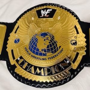 Attitude Era Big Eagle Championship Wrestling Belt, Replica 2mm Brass Adult Size belt, best for wrestler lover, sports belt, gift for him.