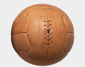 1950 World Cup Leather Soccer Ball, Retro Football Collector's Item
