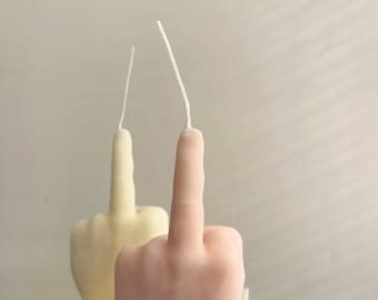 Middle finger candle | F**k you candle | gift candle | scented candle | home wear | Decor | Small business support | hand candle