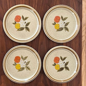 Tempting Stone Manor Salad Plate by Mikasa- Set of 4 Fruit Replacement Vintage