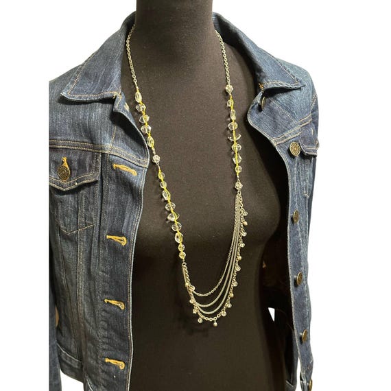 Classic Loft Multi Strand Multi Length Beaded Nec… - image 2