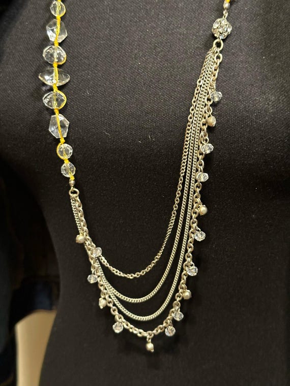 Classic Loft Multi Strand Multi Length Beaded Nec… - image 1