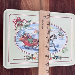 VTG Swiss Colony Petits Four Christmas Cookies Rectangular Tin image 9