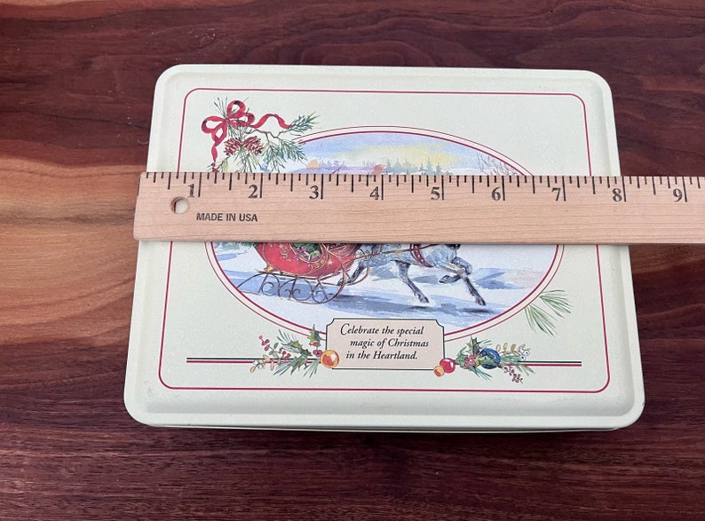 VTG Swiss Colony Petits Four Christmas Cookies Rectangular Tin image 8