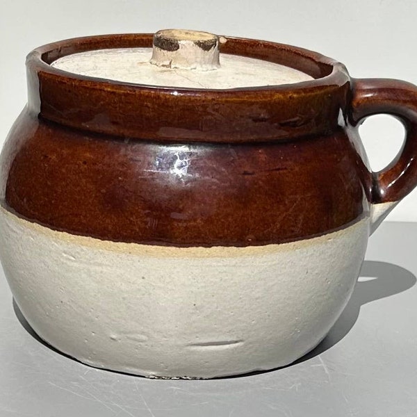 Antique Bean Pot With Handles Etsy