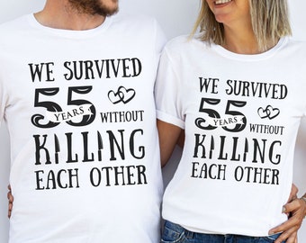 Funny 55 Year Anniversary Shirt 55th Wedding Gift Wife Husband Couple Parents Grandparents