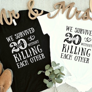 Funny 20th Wedding Anniversary Shirt 20 Years Together Gift for Wife Husband Couple Parents Bild 2