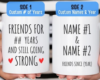 Personalized Friendship Gift for Best Friend Birthday Custom Friend Moving Away Long Distance Besties BFF Friends Anniversary Mug Coffee Cup