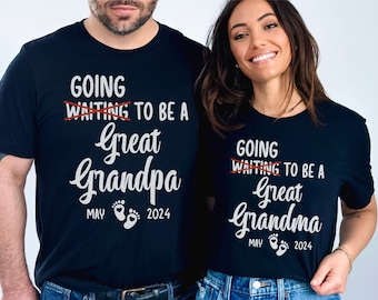 Personalized Funny Pregnancy Announcement Family Shirt Gifts Great Grandma Grandpa Aunt Uncle Cousin To Be Customized Baby Reveal Matching
