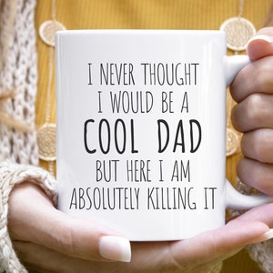 Funny New Dad Baby Shower Father&#39;s Day Gift for First Time Dad Sarcastic Cool Parent Newborn Baby Expecting Parents Pregnancy Coffee Mug Cup
