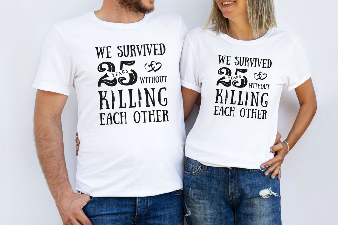 Buy Funny 25th Wedding Anniversary Shirt, 25 Years Married 