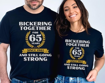 Funny 65th Wedding Anniversary Shirt 65 Years Gift for Husband Wife Couple Grandparent Parents