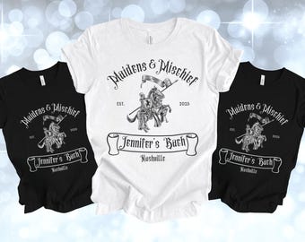 Personalized Regency Era Bachelorette Matching Group Shirts for Bride Bridesmaid Bridal Wedding Party Girls Night Out Trip Renaissance Tee