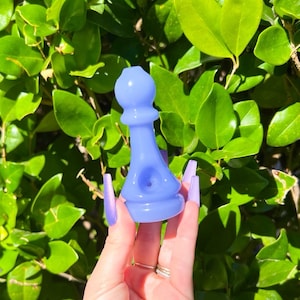 Purple Pond Glass Pipe| Purple Hand Pipe| Chess Pipe| Unique Pipe| Cute Pipe| Girly Hand Pipe| Cute Bowl