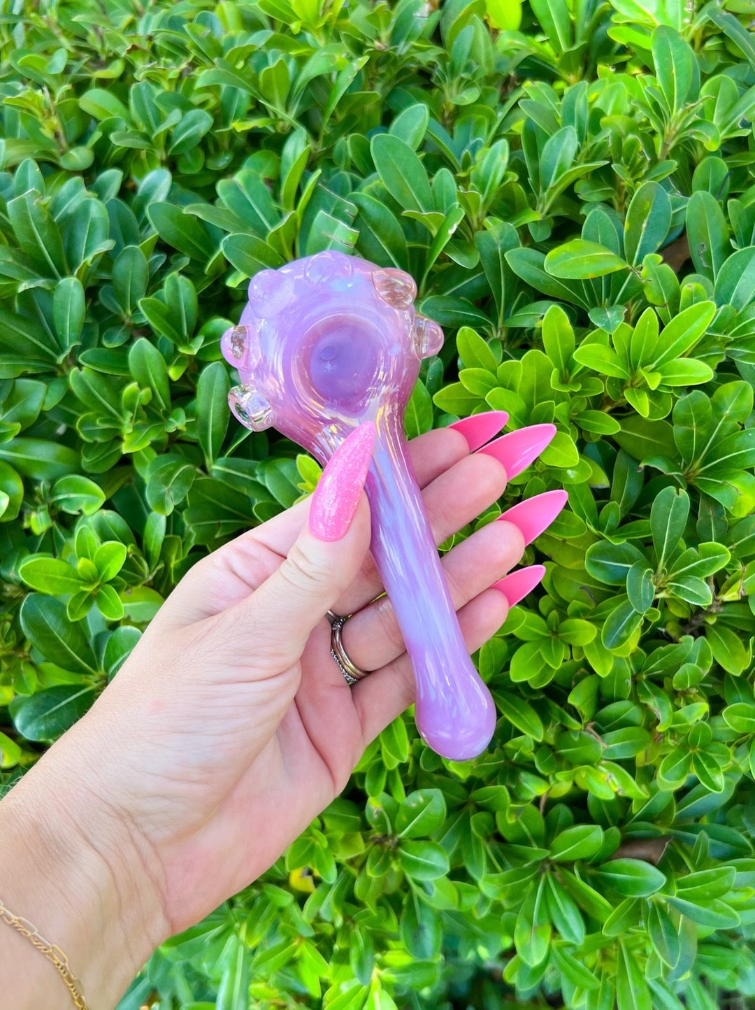 Pretty in Purple Glass Pipe, Girly Pipe, Pretty Handmade Pipe, Purple Pipe, Cute Bowl, Cute Pipe