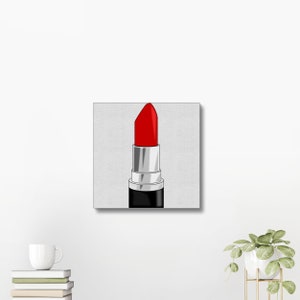 Lipstick Emoji Canvas - Emoji Wall Canvas, Women Canvases, Emoji Art,Emoji Posters, Emoji Art, Vanity Ideas, Vanity Art, Canvas Gift For Her