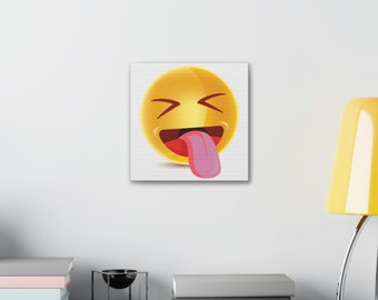 Rolling on the Floor Emoji Canvas - Emoji Wall Canvas, Emoji Art, Emoji Home Decor, Emoji Canvas Art, Emoji Decal, Emojis, Emoji Gift Idea
