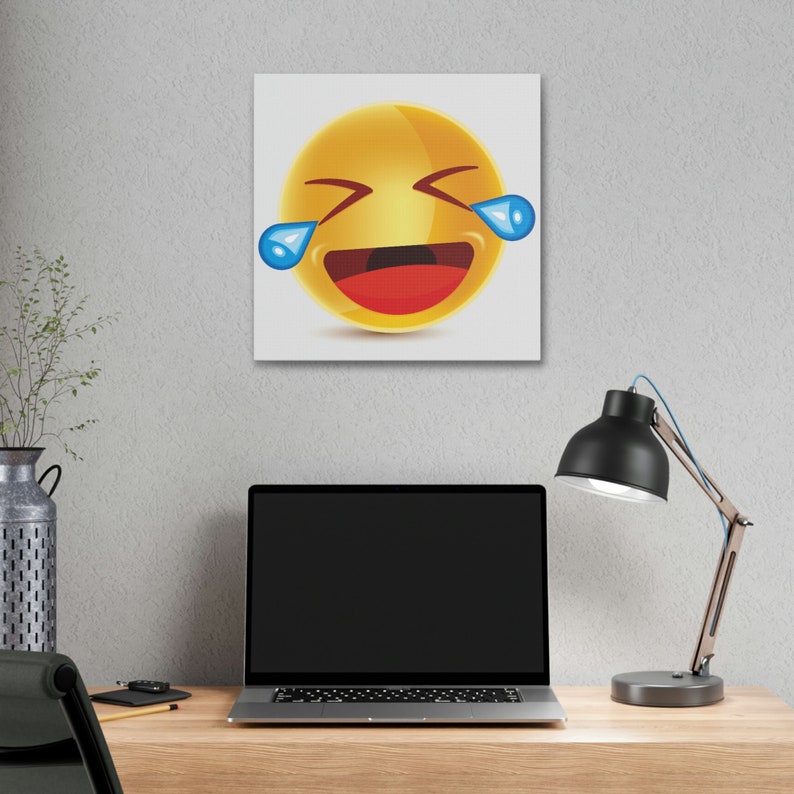 Loudly Crying Face Emoji Canvas Emoji Wall Art, Emoji Canvas, Emoji Art