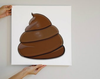 Pile Of Poo Emoji Canvas - Emoji Wall Canvas, Emoji Decal, Emoji Canvas, Emoji Art, Unique Canvas, Emoji Prints, Emoji Wall Art, Poop Emoji