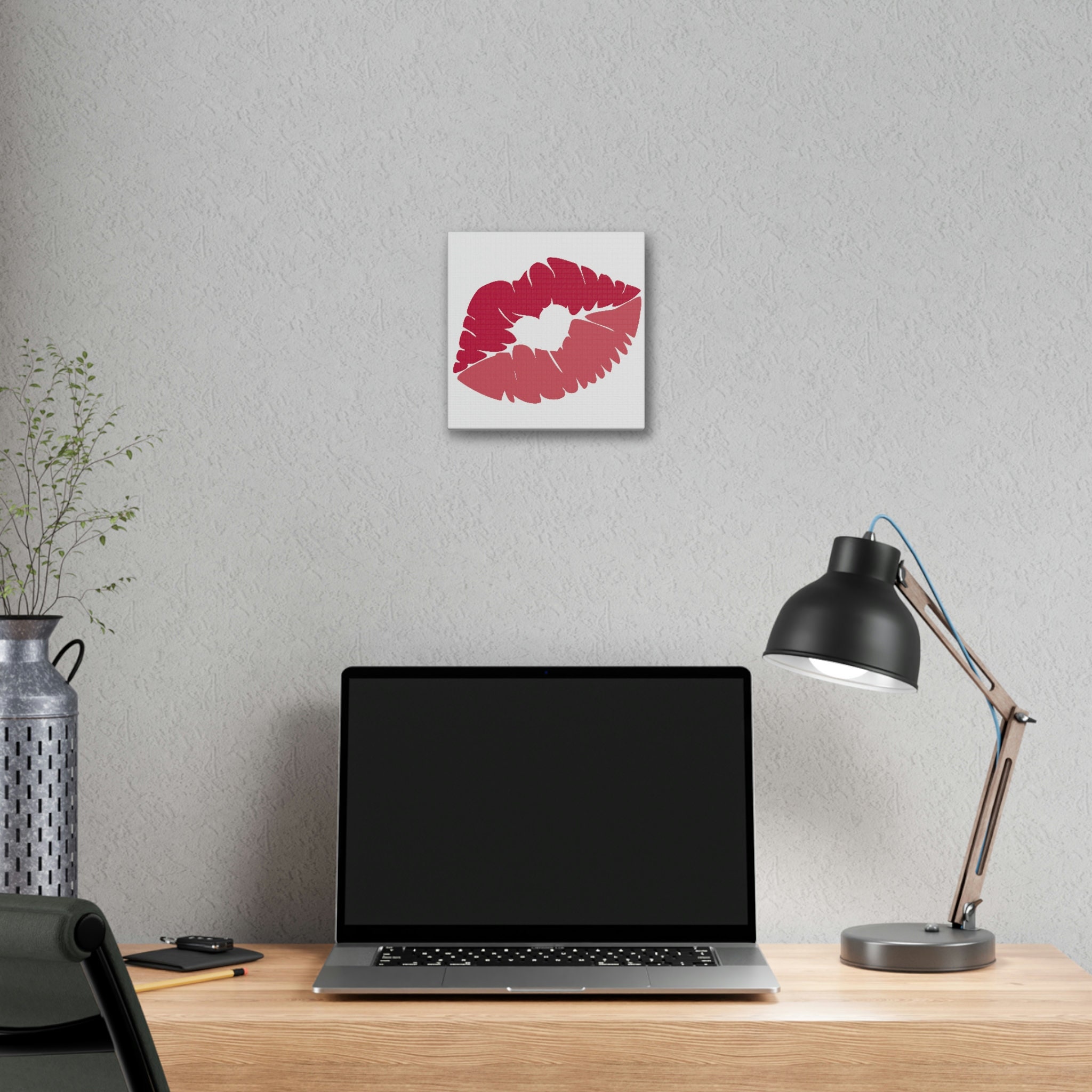 Kiss Mark Emoji Canvas Emoji Canvas, Emoji Wall Art, Emoji Decal, Emoji