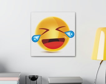 Loudly Crying Face Emoji Canvas - Emoji Wall Art, Emoji Canvas, Emoji Art, Emoji Posters, Emoji gift idea, Emoji Home Decor, Emoji, Gift