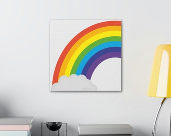 Rainbow Emoji Canvas - Emoji Wall Canvas, Emoji Decor, Emoji Posters, Emoji room décor, Emoji canvas print, Emoji Decal, Gift, LGBT, Pride