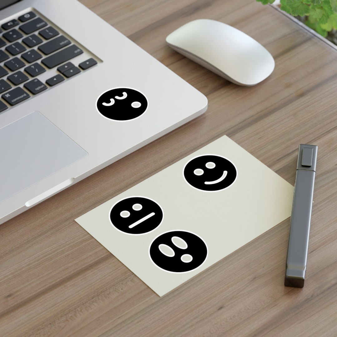 Emote Emoji Sticker Sheet Emoji Stickers, Emoji Laptop Sticker, Emoji