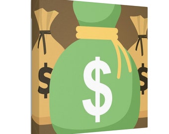 Bolsa de dinero # 2 Emoji Canvas- Emoji Wall Canvas, Money Emoji Canvas, Emoji Wall Art, Emoji Posters, Emotion Canvas, Emoji Wall Decor, Money