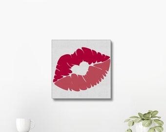 Kiss Mark Emoji Canvas - Emoji Canvas, Emoji Wall Art, Emoji Decal, Emoji Room Decor, Emoji PNG Canvas, Emoji wall décor, Emoji, Gift