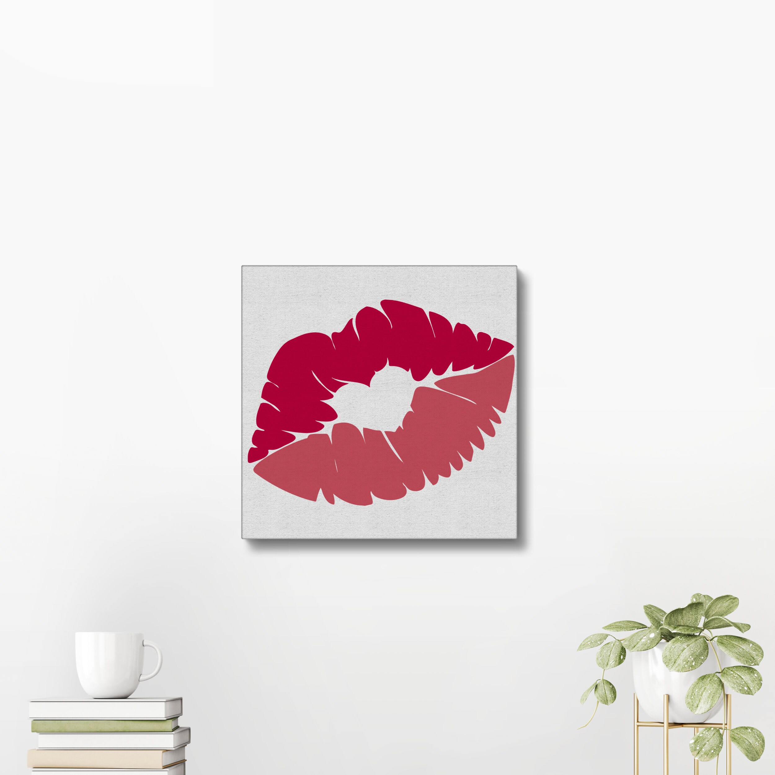 Kiss Mark Emoji Canvas Emoji Canvas, Emoji Wall Art, Emoji Decal, Emoji