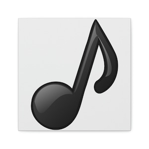 Musical Note Emoji Canvas - Emoji Wall, Emoji Canvas Art, Emoji Posters, Emoji studio decor, Emoji canvas art, Emoji gift idea, Music Art