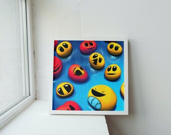Emoji Impresión de Arte Digital Único, Descarga Digital, Emoji, Generado por IA, Arte de pared, Arte AI, Decoración del hogar, Imprimible, Arte Emoji, Impresión Emoji
