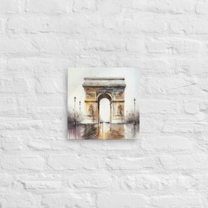 Arc de Triomphe - Paris France (Watercolor Canvas)