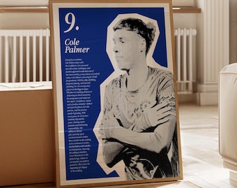 Cole Palmer Poster Art Print, Palmer Soccer Wall Decor, Football Star Artwork, Soccer Fan Gift, Sports Wall Art, Home Decor
