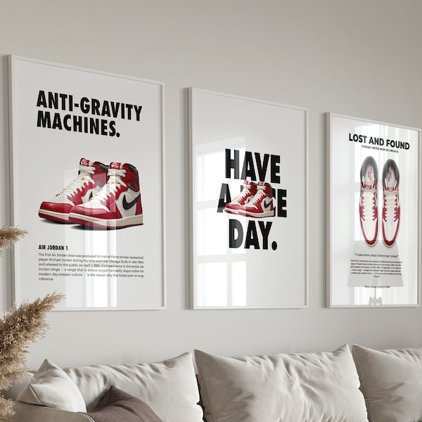 HypeBeast Printable Wall Art, Hypebeast Sneaker Poster Set of 3, Hypebeast Shoe poster, Sneaker Prints Set, Sneakerhead Decor