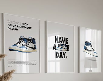 HypeBeast Printable Wall Art, Hypebeast Sneaker Poster Set of 3, Minimalist Hypebeast Shoe poster, Sneaker Prints Set, Sneakerhead Decor