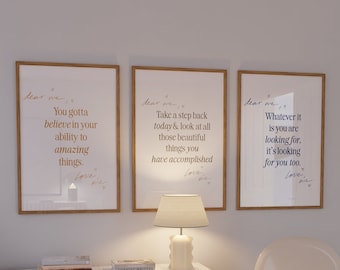 Minimalist Motivational Quote Print set, Motivational Hard Work office decor, inspiring quote poster, entrepreneur wall art,Digital Download