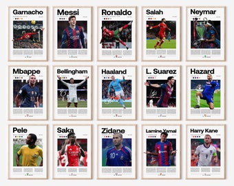 ロナウド、メッシ、ネイマール、ムバッペ、ハーランドのサッカー