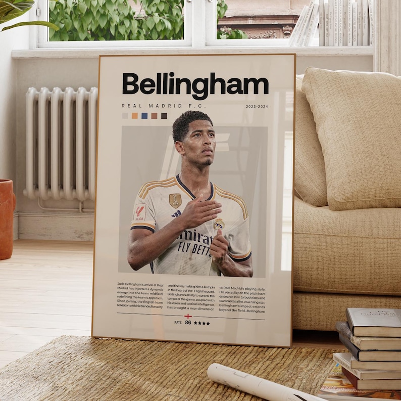 Mbappe Ronaldo Messi Neymar Poster Bundler, Soccer Football Printable Poster, Mid-Century Modern, Uni Dorm Room, Soccer GOATs, Set of 6 image 3