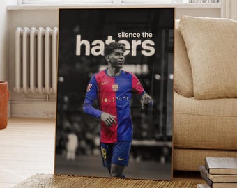Lamine Yamal Poster, Spanish Footballer, Soccer Gifts, Sports Poster, Football Player Poster, Soccer Wall Art, Sports Bedroom Posters